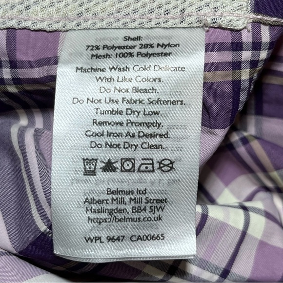 Eddie Bauer Adventurer 3.0 Plaid Shirt Womens Large Purple Long Sleeve New - Picture 9 of 10